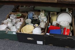 Three boxes of tea china, dinner ware,