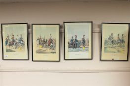 A set of four framed military colour prints, all parts framed.