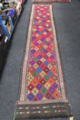 A Suzni kilim runner 333 cm x 64 cm