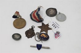 A WW I medal awarded to 9-3508 Pte J.