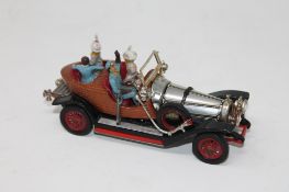 A Corgi Toys Chitty Chitty Bang Bang die cast vehicle, with four passengers,