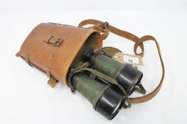 A pair of World War I field glasses with L.