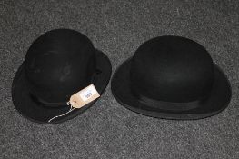 Two bowler hats