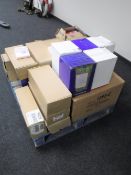 A pallet containing a large quantity of greetings cards and certificates