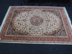 A Keshan rug,