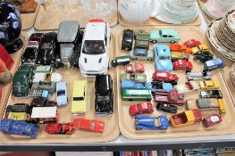 Two trays of mid twentieth century and later die cast vehicles - Corgi and Dinky etc