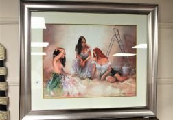 ** Withdrawn from sale** - Anthony Orme : 'Time Out', pastel, 63.5 cm x 48 cm, signed, framed.