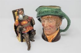 A Royal Doulton figure - The Foaming Quart HN 2162 together with a Doulton character jug - Arriet