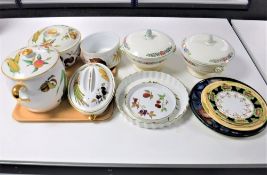 A box containing Royal Worcester Evesham oven to table ware, assorted tea plates,