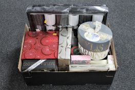 A box of beauty gift sets,