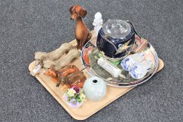 A tray of twentieth century Chinese wall plate, Royal Doulton wall plaque,