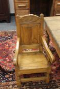 A small elm child's country armchair