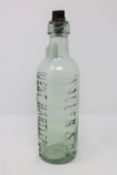 A collectable Waller & Co Hartlepool glass bottle