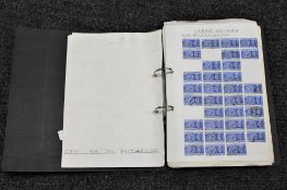 A folder of sheets of British stamps