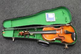A Violin and bow in case