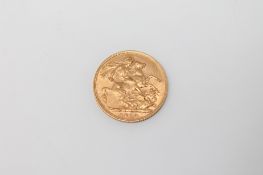 A gold full sovereign 1910