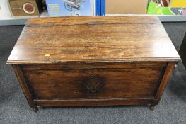An oak blanket box