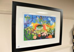 Robert Olley : Aesop's Fables, 'The Crab and the Fox', oil, signed in pencil and dated 2003,