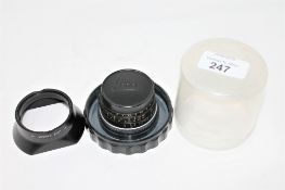 A Summilux lens - 2167252, 1:1.4/35 Leitz Canada, with hood.
