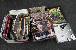 Two boxes of books and comics - Marvel, Star Wars,