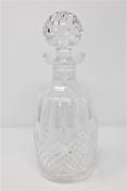 A Waterford Crystal mallet shaped decanter, height 27 cm.