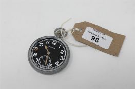 An early twentieth century Helvetia military issue pocket watch (no lens)
