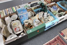 Four boxes of tea china, Wade jugs, lidded ginger jars,