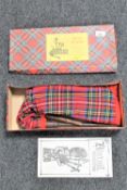 A boxed set of Kintail miniature bagpipes