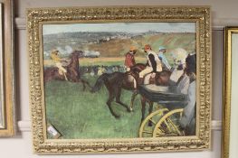 An Artagraph edition : Horse racing, framed.