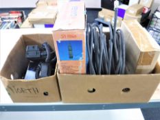 An unused Compac portable phone network system including antenna cables and chargers