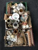 Three boxes of assorted china,