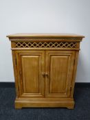 A pine double door cupboard