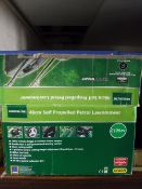 A boxed Garden Line self-propelled lawn mower