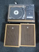 A Sanyo GXT700 stereo music system with speakers