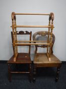 An Edwardian bedroom chair,