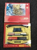 Two boxed Triang Hornby train sets including a model electric train set and one other