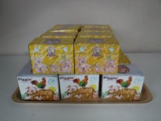 Twenty boxed Piggin figures