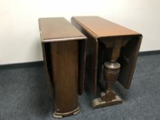 Two mid 20th century drop leaf tables