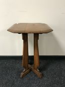 An Arts and Crafts oak occasional table