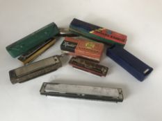 A collection of Hohner and other harmonicas (9)