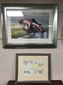 After Rod Organ : The Blackburn Bullet, signed limited edition colour print,