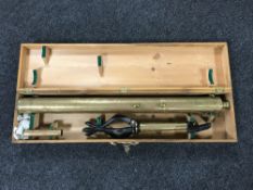 A brass telescope signed J.