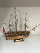A wooden model - The Endeavour,