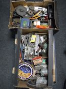 Two boxes of hand tools,