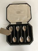 A set of six silver teaspoons