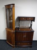 An inlaid mahogany TV cabinet,