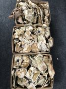 Three boxes of army camouflage pouches
