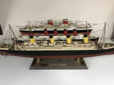 Three built modelling kits - RMS Lusitania,
