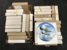 Two boxes of Coalport and Royal Worcester RAF collector's plates (28)