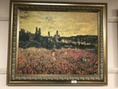 An Artagraph edition : Poppy fields, framed.
